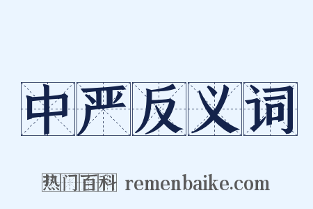 中严反义词是什么意思的图片